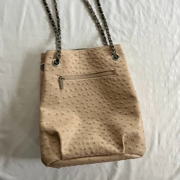 Laila Geir Ness Reversible Pale Pink and Pewter Faux Leather Shoulder Bag - Picture 6 of 9